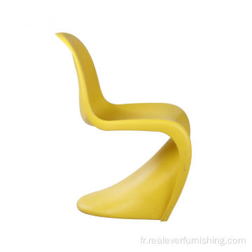 Réplique de chaises en plastique Panton en forme de S